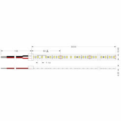 Ταινία LED Emphasis 19,2W 24V CRI90 IP67 140 LED/m 2170lm/m 6500K 5m (10.4mm) CUBALUX – 2-CL770136