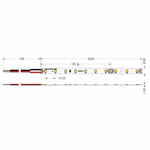 Ταινία LED TΩRA 12W 24V CRI80 IP65 70 led/m 4000K 5m CUBALUX – 2-CL502156