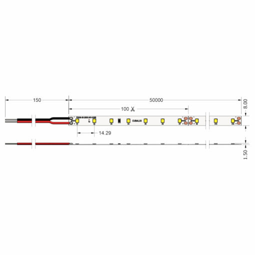 Ταινία LED TΩRA 12W 24V CRI80 IP65 70 led/m 6000K 50m CUBALUX – 2-CL502189