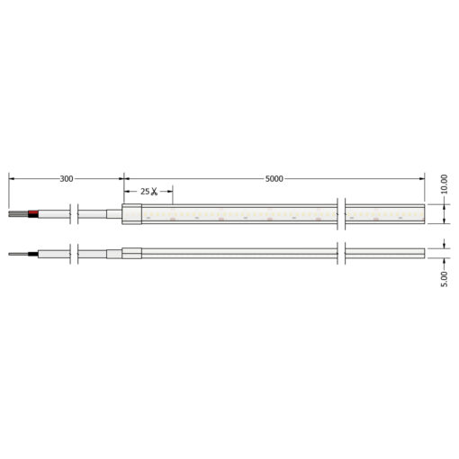 Ταινία LED TΩRA COB 3W 24V CRI90 IP67 320 led/m 6500K 5m (10mm) CUBALUX – 2-CL502119
