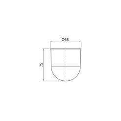 ΡΟΖΕΤΑ ΟΡΟΦΗΣ ΠΛΑΣΤΙΚΗ Φ68 ΟΒΑΛ ΛΕΥΚΗ CUBALUX – 2-CL010394