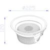 ΦΩΤΙΣΤΙΚΟ ΧΩΝΕΥΤΟ COB LED Φ225 30W 3000K-4000K-6000K 2700lm 45° AC220-240V ΑΛΟΥΜΙΝΙΟΥ ΛΕΥΚΟ PROFESSIONAL UNIVERSE UNIVERSE – 1-U014779