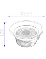 ΦΩΤΙΣΤΙΚΟ ΧΩΝΕΥΤΟ COB LED Φ225 30W 3000K-4000K-6000K 2700lm 45° AC220-240V ΑΛΟΥΜΙΝΙΟΥ ΛΕΥΚΟ PROFESSIONAL UNIVERSE UNIVERSE – 1-U014779