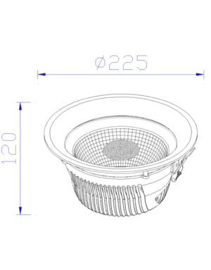 ΦΩΤΙΣΤΙΚΟ ΧΩΝΕΥΤΟ COB LED Φ225 30W 3000K-4000K-6000K 2700lm 45° AC220-240V ΑΛΟΥΜΙΝΙΟΥ ΛΕΥΚΟ PROFESSIONAL UNIVERSE UNIVERSE – 1-U014779