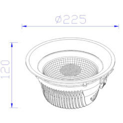 ΦΩΤΙΣΤΙΚΟ ΧΩΝΕΥΤΟ COB LED Φ165 18W 3000K-4000K-6000K 1620lm 120° AC85-265V ΑΛΟΥΜΙΝΙΟΥ ΛΕΥΚΟ UNIVERSE UNIVERSE – 1-U014793