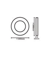 ΦΩΤΙΣΤΙΚΟ LED SLIM ΕΞΩΤΕΡΙΚΟ Φ300 24W 3000-4000-6000K 2160lm 120° AC85-265V ΑΛΟΥΜΙΝΙΟΥ ΛΕΥΚΟ UNIVERSE UNIVERSE – 1-U014823