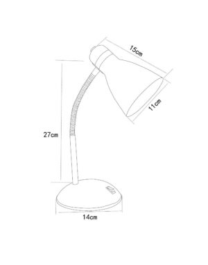 ΦΩΤΙΣΤΙΚΟ ΠΟΡΤΑΤΙΦ ΓΡΑΦΕΙΟΥ E27 MAX 40W ΑΛΟΥΜΙΝΙΟΥ ΛΕΥΚΟ UNIVERSE UNIVERSE – 1-U015288