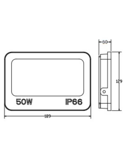 ΠΡΟΒΟΛΕΑΣ LED DOB 50W 3CCT(3000/4000/6500K) 180-265V 4750m 120° IP66 ΑΝΘΡΑΚΙ UNIVERSE UNIVERSE – 1-U016056