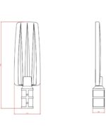 ΦΩΤΙΣΤΙΚΟ ΔΡΟΜΟΥ LED SMD DOB 50W 6500K 180-265V 5000lm 70°x140 IP66 ΑΝΘΡΑΚΙ UNIVERSE UNIVERSE – 1-U016117