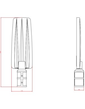 ΦΩΤΙΣΤΙΚΟ ΔΡΟΜΟΥ LED SMD DOB 50W 6500K 180-265V 5000lm 70°x140 IP66 ΑΝΘΡΑΚΙ UNIVERSE UNIVERSE – 1-U016117