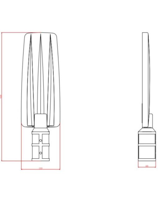 ΦΩΤΙΣΤΙΚΟ ΔΡΟΜΟΥ LED SMD DOB 50W 6500K 180-265V 5000lm 70°x140 IP66 ΑΝΘΡΑΚΙ UNIVERSE UNIVERSE – 1-U016117