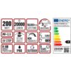 ΚΑΜΠΑΝΑ LED SMD PROFESSIONAL 200W 3CCT(3000/4000/6500K) 100-300V 20000lm 90° IP65 ΑΝΘΡΑΚΙ UNIVERSE UNIVERSE – 1-U016155