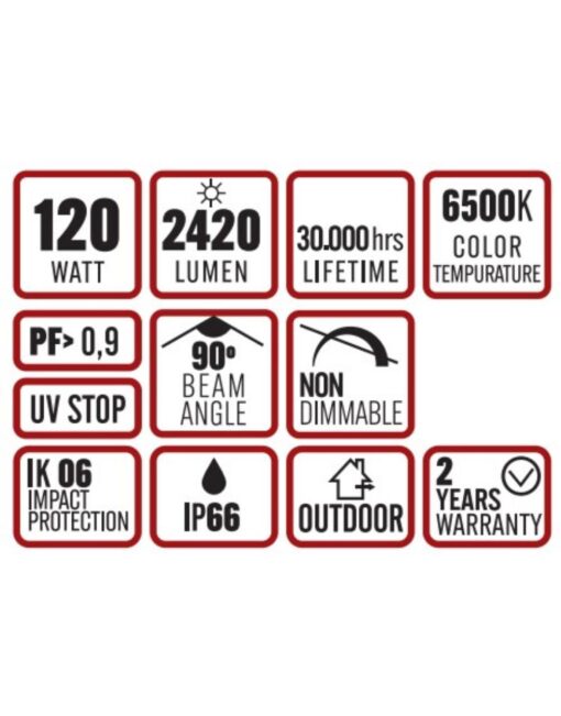 ΦΩΤΙΣΤΙΚΟ ΔΡΟΜΟΥ LED ME ΗΛΙΑΚΟ ΠΑΝΕΛ SMD PROFESSIONAL 120W 6500K 2420lm 130X60° IP65  ΜΑΥΡΟ UNIVERSE UNIVERSE – 1-U016193