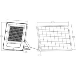 ΠΡΟΒΟΛΕΑΣ LED ME ΗΛΙΑΚΟ ΠΑΝΕΛ SMD PROFESSIONAL 120W 3CCT(3000/4000/6500K) 1650lm 90° IP65 ΑΝΘΡΑΚΙ UNIVERSE UNIVERSE – 1-U016209