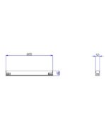 MODULAR ΓΡΑΜΜΙΚΟ ΦΩΤΙΣΤΙΚΟ LED 600x55x55 20W 3CCT (3000/4000/6500 K) 2400lm AC170-265V AΛΟΥΜΙΝΙΟΥ ΜΑΥΡΟ UNIVERSE UNIVERSE – 1-U016285