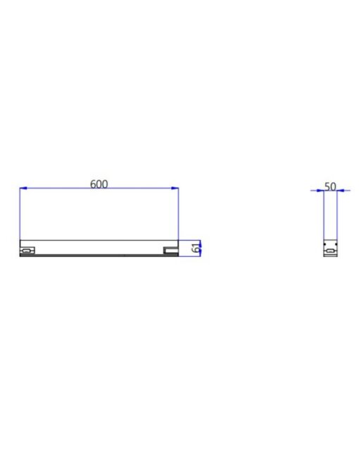 MODULAR ΓΡΑΜΜΙΚΟ ΦΩΤΙΣΤΙΚΟ LED 600x55x55 20W 3CCT (3000/4000/6500 K) 2400lm AC170-265V AΛΟΥΜΙΝΙΟΥ ΜΑΥΡΟ UNIVERSE UNIVERSE – 1-U016285