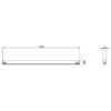 MODULAR ΓΡΑΜΜΙΚΟ ΦΩΤΙΣΤΙΚΟ LED 1200x55x55 40W 3CCT (3000/4000/6500 K) 4800lm AC170-265V AΛΟΥΜΙΝΙΟΥ ΜΑΥΡΟ UNIVERSE UNIVERSE – 1-U016292