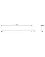 MODULAR ΓΡΑΜΜΙΚΟ ΦΩΤΙΣΤΙΚΟ LED 1200x55x55 40W 3CCT (3000/4000/6500 K) 4800lm AC170-265V AΛΟΥΜΙΝΙΟΥ ΜΑΥΡΟ UNIVERSE UNIVERSE – 1-U016292