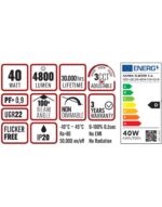 MODULAR ΓΡΑΜΜΙΚΟ ΦΩΤΙΣΤΙΚΟ LED 1200x55x55 40W 3CCT (3000/4000/6500 K) 4800lm AC170-265V AΛΟΥΜΙΝΙΟΥ ΜΑΥΡΟ UNIVERSE UNIVERSE – 1-U016292