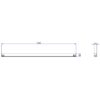 MODULAR ΓΡΑΜΜΙΚΟ ΦΩΤΙΣΤΙΚΟ LED 1500x55x55 50W 3CCT (3000/4000/6500 K) 6000lm AC170-265V AΛΟΥΜΙΝΙΟΥ ΜΑΥΡΟ UNIVERSE UNIVERSE – 1-U016308