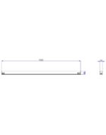MODULAR ΓΡΑΜΜΙΚΟ ΦΩΤΙΣΤΙΚΟ LED 1500x55x55 50W 3CCT (3000/4000/6500 K) 6000lm AC170-265V AΛΟΥΜΙΝΙΟΥ ΛΕΥΚΟ UNIVERSE UNIVERSE – 1-U016339