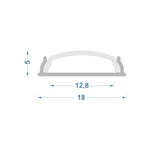 ΕΥΚΑΜΠΤΟ ΠΡΟΦΙΛ ΑΛΟΥΜΙΝΙΟΥ CUBALUX – 2-CL130250