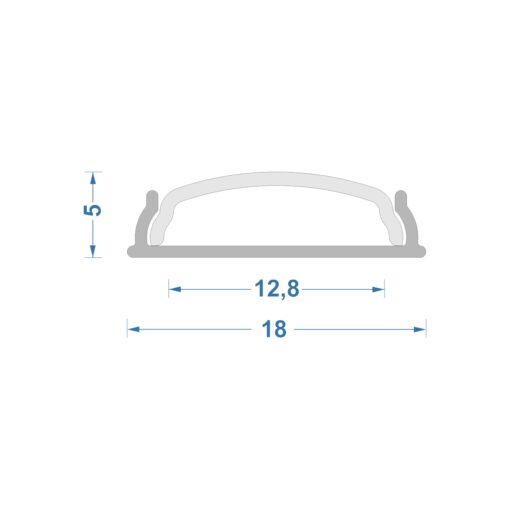 ΕΥΚΑΜΠΤΟ ΠΡΟΦΙΛ ΑΛΟΥΜΙΝΙΟΥ CUBALUX – 2-CL130250