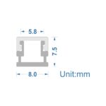 ΠΡΟΦΙΛ ΓΙΑ ΤΑΙΝΙΑ SLIM LINE 5mm 2M CUBALUX – 2-CL132110
