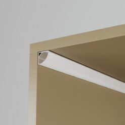 Σετ Προφίλ Γωνιακό Ασημί 15,5×15,5 με Κάλυμμα OPAL (2m) CUBALUX – 2-CL160033