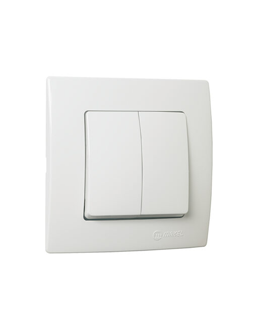 Διακόπτης διπλός κομμυτατέρ αλέ ρετούρ λευκός Makel Lillium Natural Kare – 32001126 (Αντιγραφή)