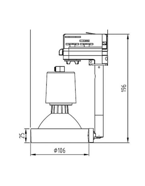 ΦΩΤΙΣΤΙΚΟ ΣΠΟΤ ΡΑΓΑΣ ΓΙΑ ΛΑΜΠΑ PAR30/E27 max100W ΛΕΥΚΟ ΜΕ 3Φ ΑΝΤΑΠΤΟΡΑ UNIVERSE UNIVERSE – 2-U003681
