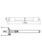 ΛΑΜΠΑ LED SMD T8 G13 24W 150cm 4000K (ΜΟΝΗΣ ΤΡΟΦΟΔΟΣΙΑΣ) 175-265V 2400lm 330° UNIVERSE UNIVERSE – 2-U011730