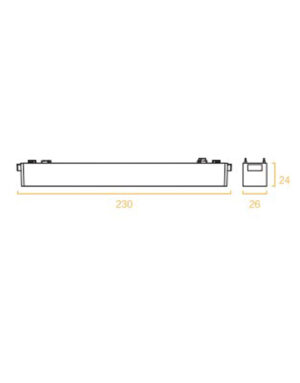SLIM GRILLE LIGHT 10W 3000K 24° ΓΙΑ ΜΑΓΝΗΤΙΚΗ ΡΑΓΑ 48V SLIM ΜΑΥΡΟ UNIVERSE UNIVERSE – 2-U014106
