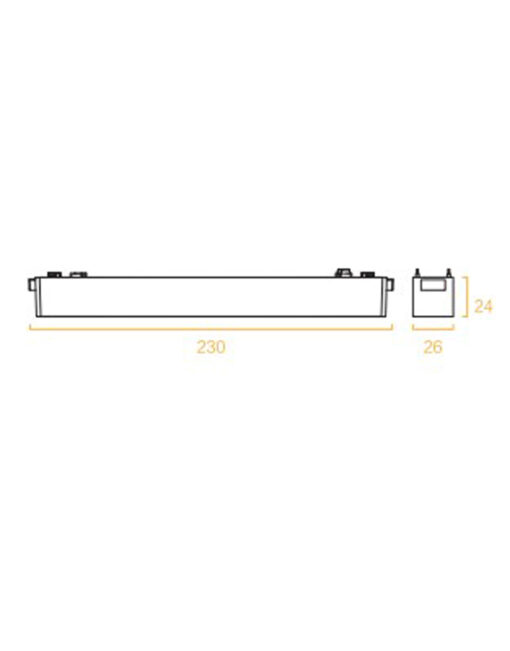 SLIM GRILLE LIGHT 10W 3000K 24° ΓΙΑ ΜΑΓΝΗΤΙΚΗ ΡΑΓΑ 48V SLIM ΜΑΥΡΟ UNIVERSE UNIVERSE – 2-U014106
