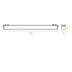 SLIM GRILLE LIGHT 18W 3000K 24° ΓΙΑ ΜΑΓΝΗΤΙΚΗ ΡΑΓΑ 48V SLIM ΜΑΥΡΟ UNIVERSE UNIVERSE – 2-U014120