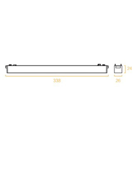 SLIM GRILLE LIGHT 18W 3000K 24° ΓΙΑ ΜΑΓΝΗΤΙΚΗ ΡΑΓΑ 48V SLIM ΜΑΥΡΟ UNIVERSE UNIVERSE – 2-U014120