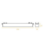 SLIM FLOOD LIGHT 10W 3000K 24° ΓΙΑ ΜΑΓΝΗΤΙΚΗ ΡΑΓΑ 48V SLIM ΜΑΥΡΟ UNIVERSE UNIVERSE – 2-U014144