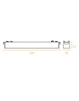 SLIM FLOOD LIGHT 10W 3000K 24° ΓΙΑ ΜΑΓΝΗΤΙΚΗ ΡΑΓΑ 48V SLIM ΜΑΥΡΟ UNIVERSE UNIVERSE – 2-U014144