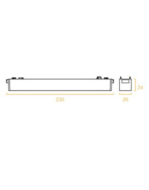 SLIM FLOOD LIGHT 10W 3000K 24° ΓΙΑ ΜΑΓΝΗΤΙΚΗ ΡΑΓΑ 48V SLIM ΜΑΥΡΟ UNIVERSE UNIVERSE – 2-U014144
