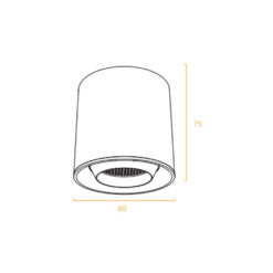 SLIM SPOT LIGHT 6W 3000K 150°ΓΙΑ ΜΑΓΝΗΤΙΚΗ ΡΑΓΑ 48V SLIM ΜΑΥΡΟ UNIVERSE UNIVERSE – 2-U014168