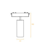 SLIM TRACK SPOT LIGHT 9W 3000K 24° ΓΙΑ ΜΑΓΝΗΤΙΚΗ ΡΑΓΑ 48V SLIM ΜΑΥΡΟ UNIVERSE UNIVERSE – 2-U014182