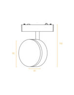 SLIM TRACK LIGHT 9W 3000K 180° ΓΙΑ ΜΑΓΝΗΤΙΚΗ ΡΑΓΑ 48V SLIM ΜΑΥΡΟ UNIVERSE UNIVERSE – 2-U014229