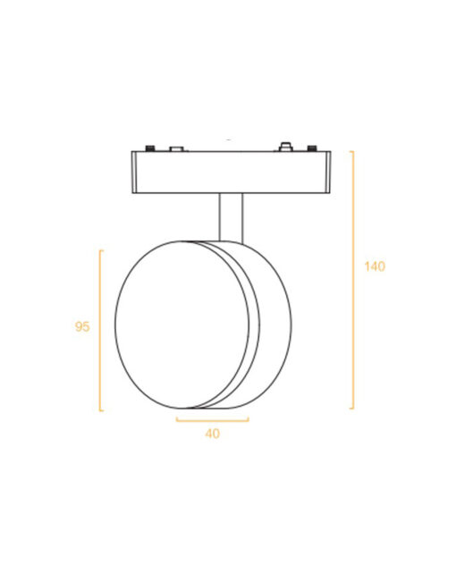 SLIM TRACK LIGHT 9W 3000K 180° ΓΙΑ ΜΑΓΝΗΤΙΚΗ ΡΑΓΑ 48V SLIM ΜΑΥΡΟ UNIVERSE UNIVERSE – 2-U014229