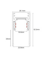 ΡΑΓΑ ΜΑΓΝΗΤΙΚΗ 48V STANDARD 1 ΜΕΤΡΗ + DUST PROOF + ΤΑΠΑ ΛΕΥΚΗ UNIVERSE UNIVERSE – 2-U014274