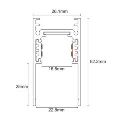 ΡΑΓΑ ΜΑΓΝΗΤΙΚΗ 48V STANDARD 1 ΜΕΤΡΗ + DUST PROOF + ΤΑΠΑ ΛΕΥΚΗ UNIVERSE UNIVERSE – 2-U014274