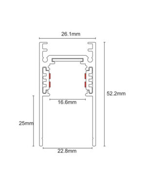 ΡΑΓΑ ΜΑΓΝΗΤΙΚΗ 48V STANDARD 2 ΜΕΤΡΗ + DUST PROOF + ΤΑΠΑ ΛΕΥΚΗ UNIVERSE UNIVERSE – 2-U014298
