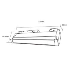 STANDARD FOLDING FLOOD LIGHT 12W 3000K 24° ΓΙΑ ΜΑΓΝΗΤΙΚΗ ΡΑΓΑ 48V ΜΑΥΡΟ UNIVERSE UNIVERSE – 2-U014625