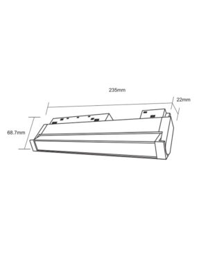 STANDARD FOLDING FLOOD LIGHT 12W 3000K 24° ΓΙΑ ΜΑΓΝΗΤΙΚΗ ΡΑΓΑ 48V ΜΑΥΡΟ UNIVERSE UNIVERSE – 2-U014625