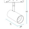 STANDARD SPOT LIGHT 20W 3000K 36° ΓΙΑ ΜΑΓΝΗΤΙΚΗ ΡΑΓΑ 48V ΛΕΥΚΟ UNIVERSE UNIVERSE – 2-U014656