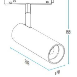 STANDARD SPOT LIGHT 30W 3000K 36° ΓΙΑ ΜΑΓΝΗΤΙΚΗ ΡΑΓΑ 48V ΛΕΥΚΟ UNIVERSE UNIVERSE – 2-U014670